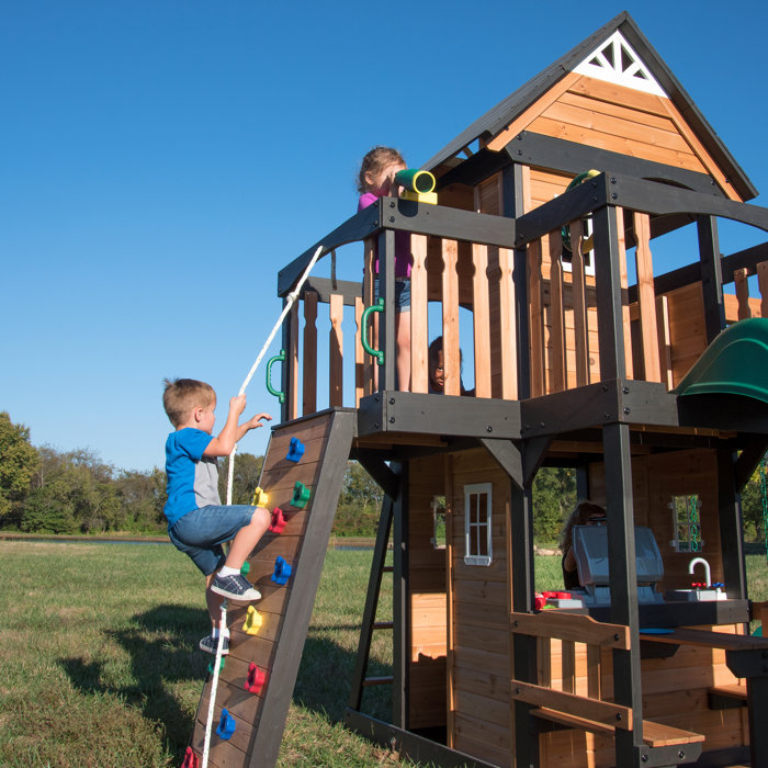Backyard Discovery Canyon Creek All Cedar Swing Set & Reviews Wayfair